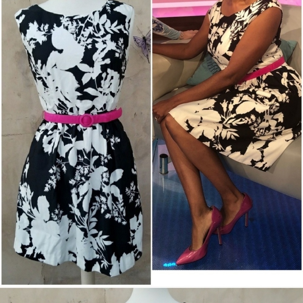 Eliza J black and white dress size 6